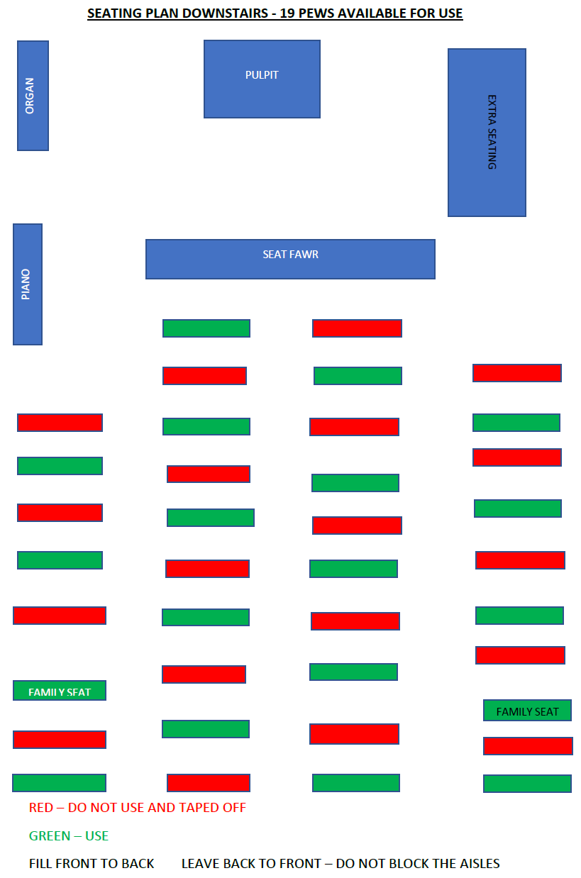 Bethel Seating Plan Main Hall Bethel Evangelical Church, Gorseinon